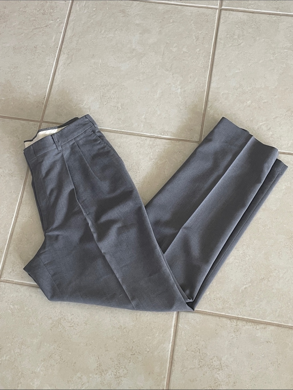 Vintage Haggar Men's Double Pleated Dress Pants - Charcoal Gray